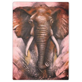 Elephant Charging Klembord (Achterkant)