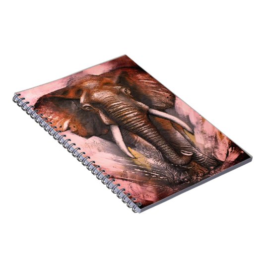 Elephant Charging Notitieboek (Rechterzijde)