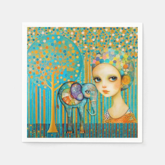 Elephant Charm Servet (Voorkant)