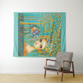 Elephant Charm Tapestry Wandkleed (In Situ (horizontaal))