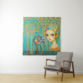 Elephant Charm Wandkleed (In situ)