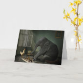 Elephant Chess Wenskaart Kaart (Gele Bloem)