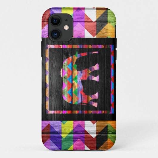Elephant Chevron Pattern Case-Mate iPhone Case (Achterkant)