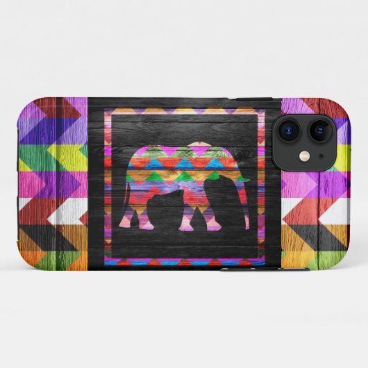 Elephant Chevron Pattern Case-Mate iPhone Case (Achterkant (horizontaal))
