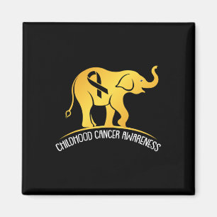 Elephant Childhood Cancer Awareness Ribbon Warrior Magneet