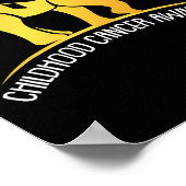 Elephant Childhood Cancer Awareness Ribbon Warrior Poster (Hoek)