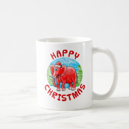 Elephant Christmas Animal Wildlife Natuur Kinder Koffiemok