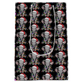 Elephant Christmas Lights Xmas Holiday Wild Animal Medium Cadeauzakje (Achterkant)