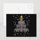 Elephant Christmas Tree Safari Animal Lover Xmas Briefkaart (Voorkant / Achterkant)