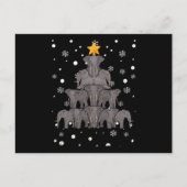 Elephant Christmas Tree Safari Animal Lover Xmas Briefkaart (Voorkant)