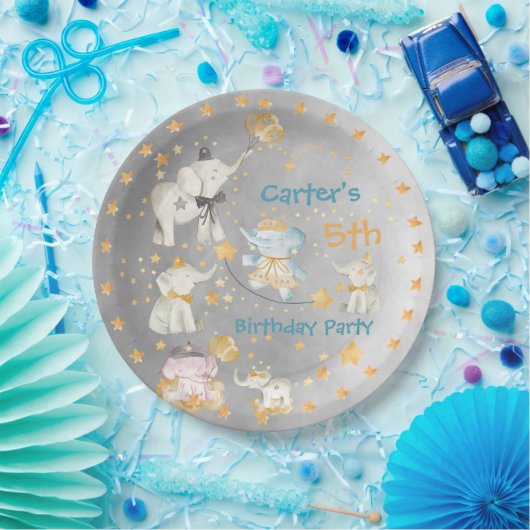 Elephant Circus Birthday Party Paper Bord (Feest)