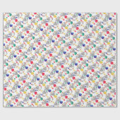 Elephant Circus Colorful Fun Cadeaupapier (Vlak)