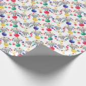 Elephant Circus Colorful Fun Cadeaupapier (Hoek)