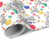 Elephant Circus Colorful Fun Cadeaupapier (Rol Hoek)
