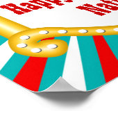 Elephant Circus Kinder Boys Birthday Party Banner Poster (Hoek)