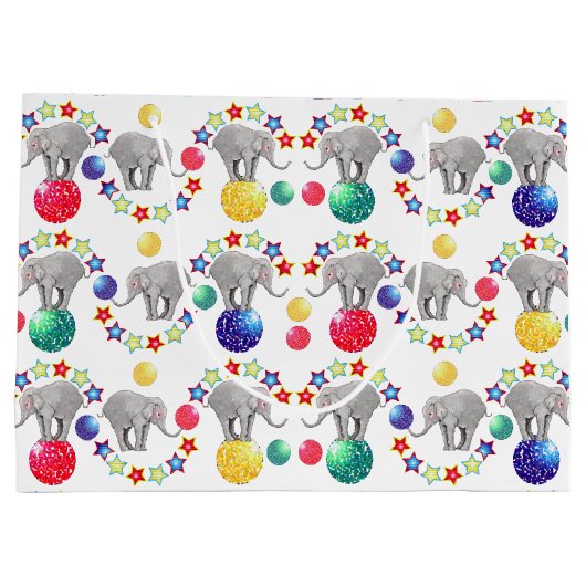 Elephant Circus Theme Kinderen Birthday Party Groot Cadeauzakje (Achterkant)