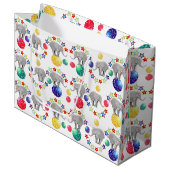 Elephant Circus Theme Kinderen Birthday Party Groot Cadeauzakje (Voorkant Gekanteld)