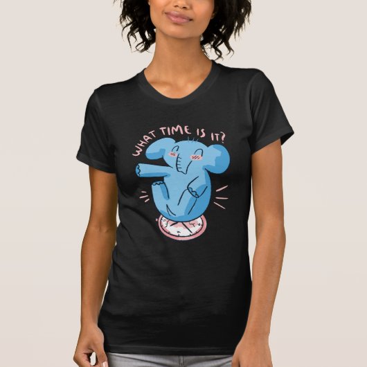 Elephant Clock Quote T-shirt (Voorkant)