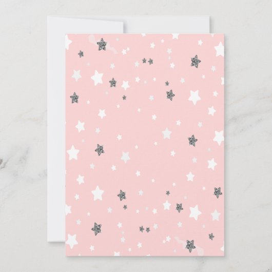 Elephant Cloud Little Star-Baby shower Kaart (Achterkant)