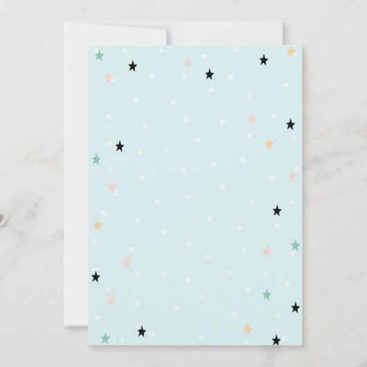 Elephant Cloud, Twinkle Little Star-Baby shower Kaart (Achterkant)