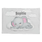 Elephant Clouds Name Kinder Home Decor Kussensloop (Achterkant)