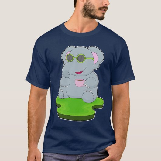 Elephant Coffee Cup T-shirt (Voorkant)