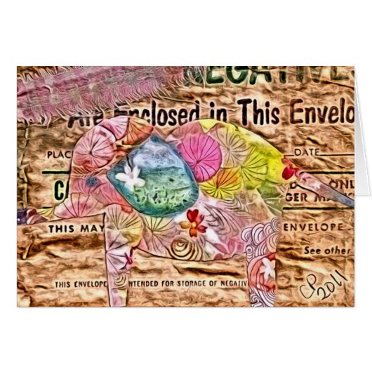 Elephant Collage Digital Art (Voorkant Horizontaal)