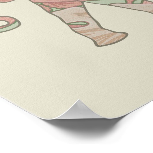 Elephant Colorful Animal Pattern Poster (Hoek)