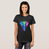 Elephant Colorful Art Style Elephant T-shirt (Voorkant volledig)