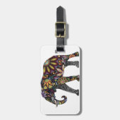 Elephant Colorful Bagagelabel (Voorkant verticaal)