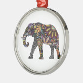 Elephant Colorful Metalen Ornament (Links)