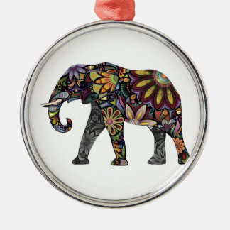 Elephant Colorful Metalen Ornament