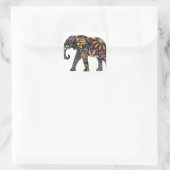Elephant Colorful Vierkante Sticker (Tas)