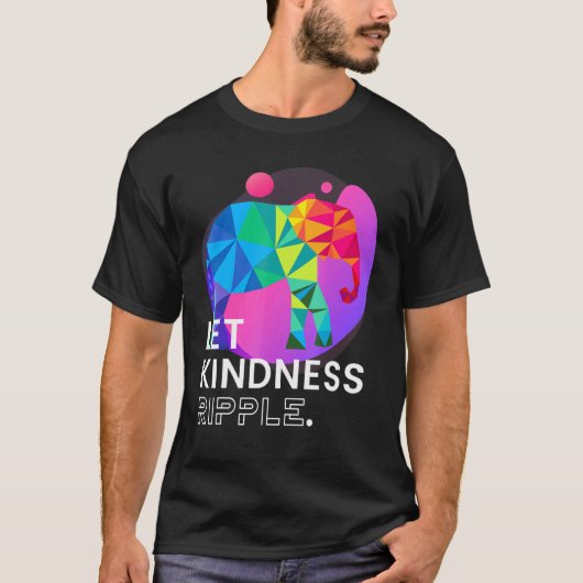 Elephant Compassion Kindness Ripple Mindfulness T-shirt (Voorkant)