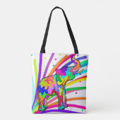 Elephant Confetti Colorful Art Safari Tote Bag (Achterkant)