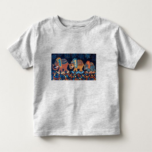 Elephant Conga Line Kinder T-Shirt (Voorkant)