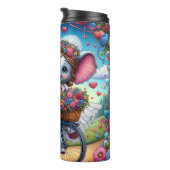 Elephant Couple Bicycle Wedding Thermosbeker (Geroteerd rechts)