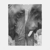 ELEPHANT COUPLE FLEECE DEKEN (Voorkant)