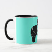 Elephant Couple Mok Aangepaste kleuren (Links)