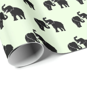 Elephant Couple Wrapping Paper Family Cadeaupapier