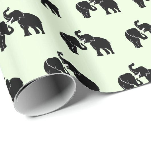 Elephant Couple Wrapping Paper Family Cadeaupapier (Rol Hoek)