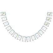 Elephant Crescent Moon Blue Floral Boy Baby shower Vlaggetjes (Alle)