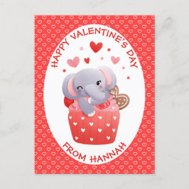 Elephant cupcake Kind Valentijn Briefkaart