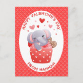 Elephant cupcake Kind Valentijn Briefkaart (Voorkant)