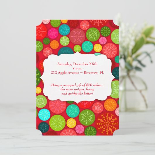 Elephant Custom Holiday Party uitnodigingen (Staand voorkant)