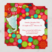 Elephant Custom Holiday Party uitnodigingen (Voorkant / Achterkant)