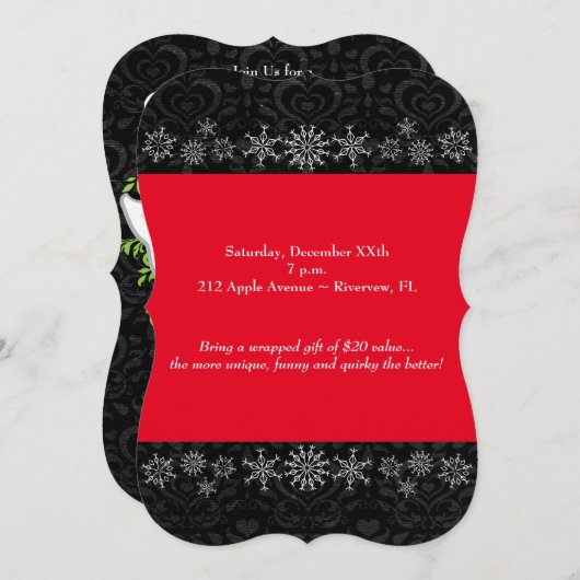 Elephant Custom Holiday Party uitnodigingen (Voorkant / Achterkant)