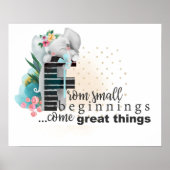 Elephant Cute Baby Gezegde Florence Poster (Voorkant)