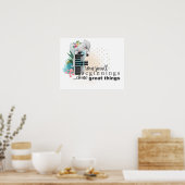 Elephant Cute Baby Gezegde Florence Poster (Keuken)