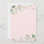 Elephant Cute Elephant, Verlof, Floral Baby shower Kaart (Achterkant)